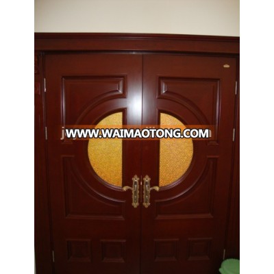 natural teak veneer MDF swing door