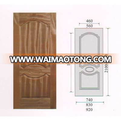 high quality natural teak veneer MDF/HDF door skin